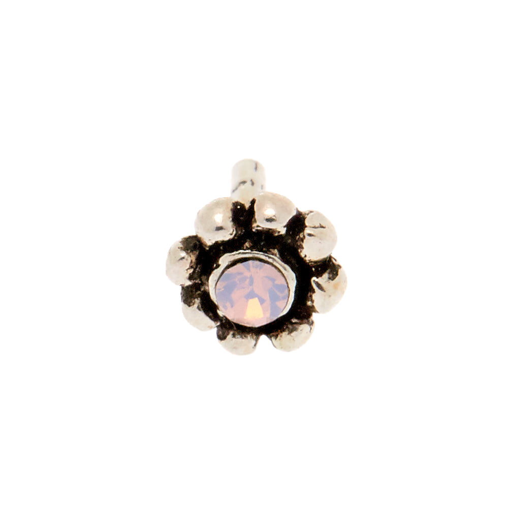 Silver 16G Opal Helix Earring,