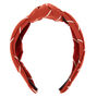 Striped Knotted Headband - Rust,