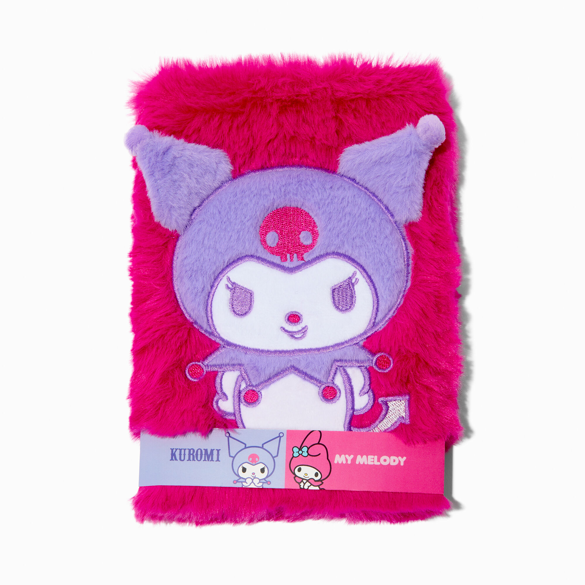 Journal à cadenas en fausse fourrure My Melody™ et Kuromi™ Sanrio®,