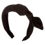 Black Solid Knotted Bow Headband,