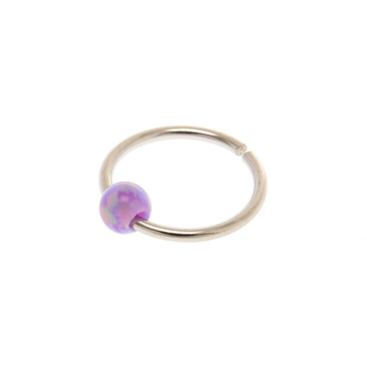 20g Purple Pink Opal Nose Ring Claire S Us