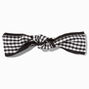 Black &amp; White Houndstooth Knotted Bow Headwrap,