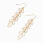 Gold Bubble Leaf 2&quot; Drop Earrings,