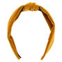 Knotted Suede Headband - Mustard,