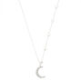 Silver Moon &amp; Stars Pendant Necklace,