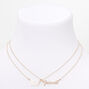 Gold Best Friends Word Pendant Necklaces - 2 Pack,