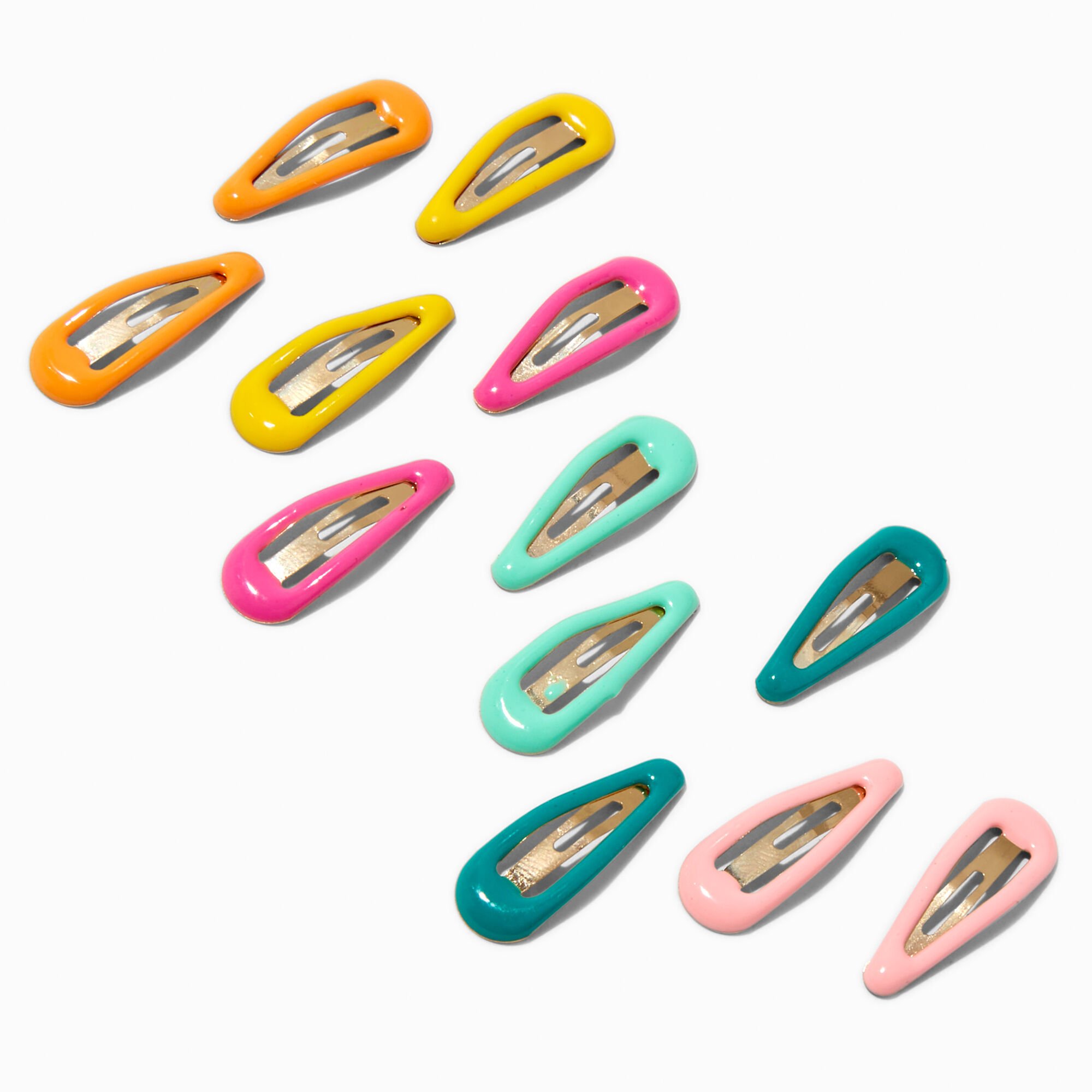 View Claires Club Mini Snap Hair Clips 12 Pack Rainbow information