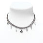 Black Charm Multi Strand Choker Necklace,