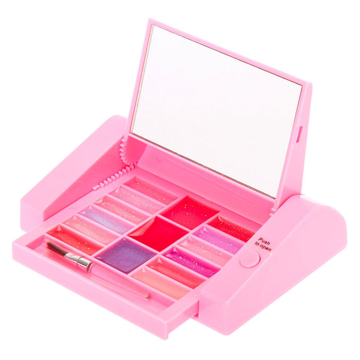 Palette de gloss bling bling &agrave; ouverture m&eacute;canique Miss Glitter la licorne - Rose,