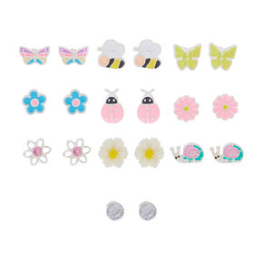 Spring Mix Stud Earrings - 10 Pack,