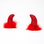 Sequin Devil Horns Snap Hair Clips - Red, 2 Pack,