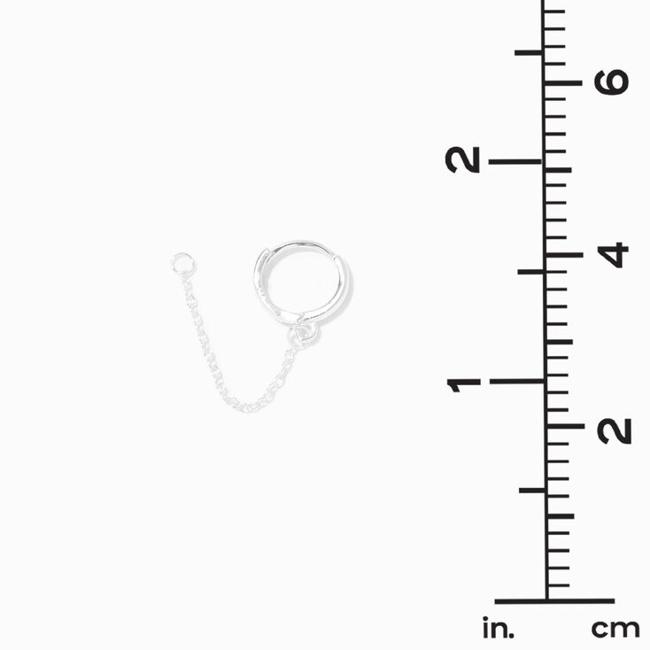 Sterling Silver One 8MM Chain Hoop Do-It-Yourself Connector Earring,