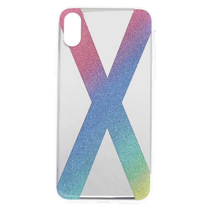 Coque de portable paillettes g&acirc;teau arc-en-ciel - Compatible avec iPhone X/XS,