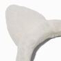 Furry White Cat Ears Headband,