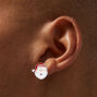Clous d&#39;oreilles &eacute;maill&eacute;s t&ecirc;te de P&egrave;re No&euml;l,