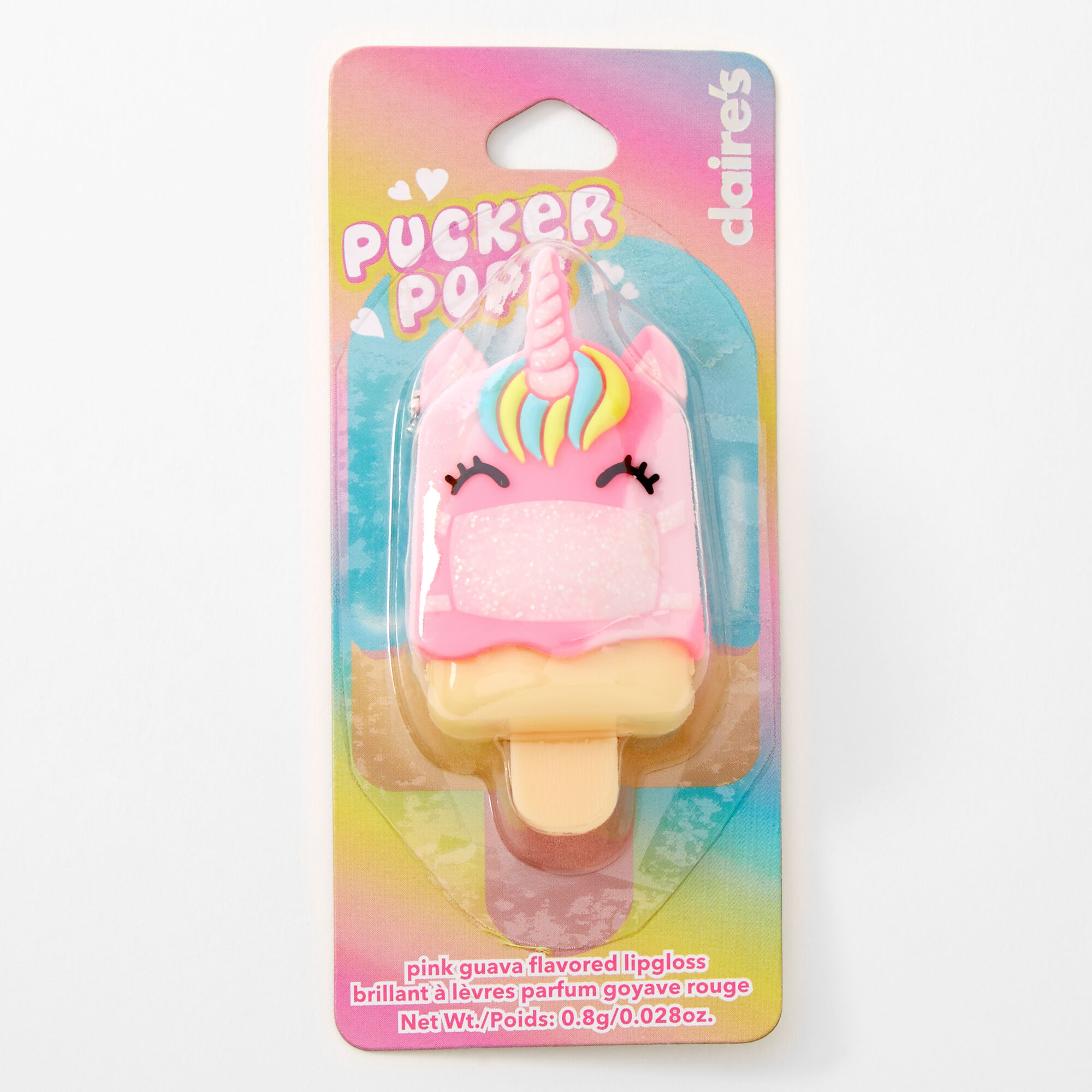 Pucker Pops® Masked Unicorn Lip Gloss - Pink Guava,