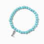 Turquoise Beaded Cowboy Boot Stretch Bracelet,