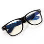 Solar Blue Light Reducing Retro Clear Lens Frames - Black,