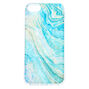 Turquoise Marble Shell Phone Case - Fits iPhone 6/7/8/SE,
