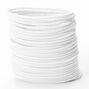 Luxe Elastic Hair Ties - White, 30 Pack,