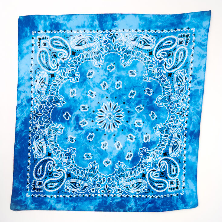 Bandeau bandana tie-dye - Bleu,