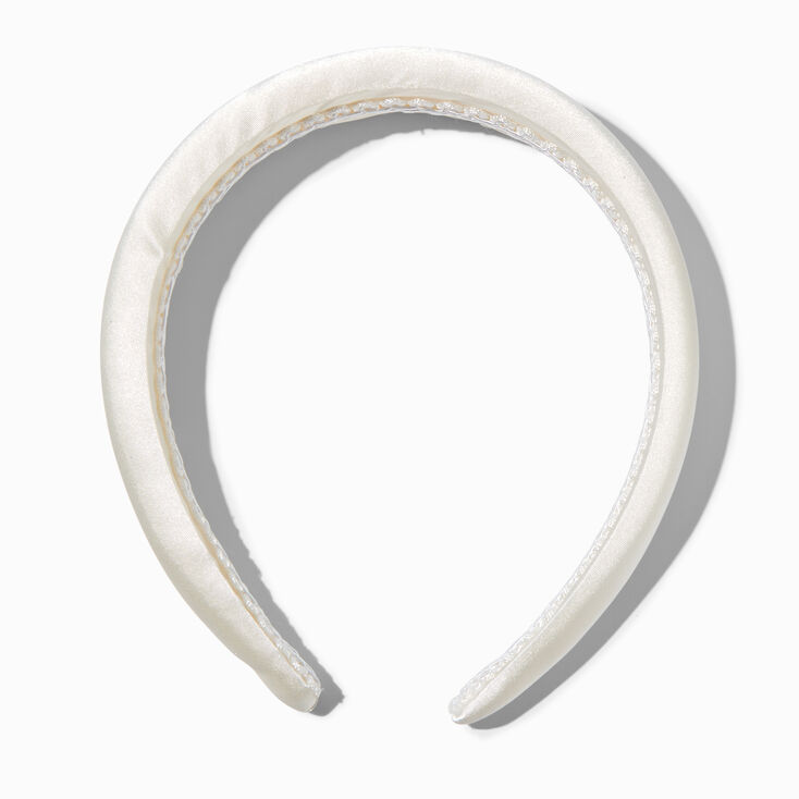 Claire&#39;s Ivory Satin Headband,