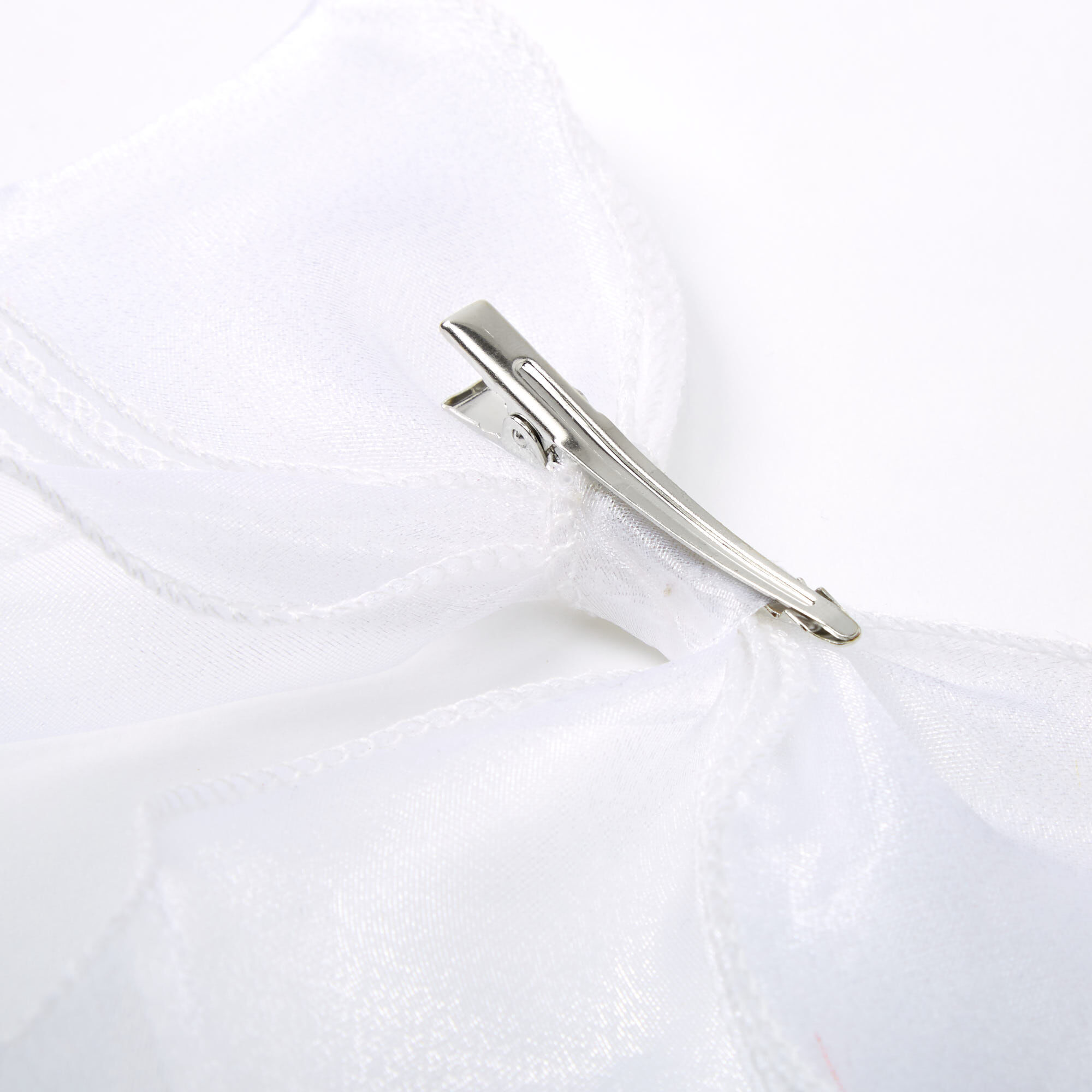 Claire's Club Ribbon Hair Bow - White,
