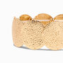 Gold-tone Textured Discs Stretch Bracelet,