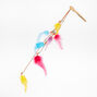 Faux Feather Rainbow Hair Beads Clip,