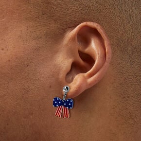 American Flag Bows Drop Earrings,