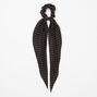 Chouchou foulard &agrave; pois pliss&eacute; - Noir,