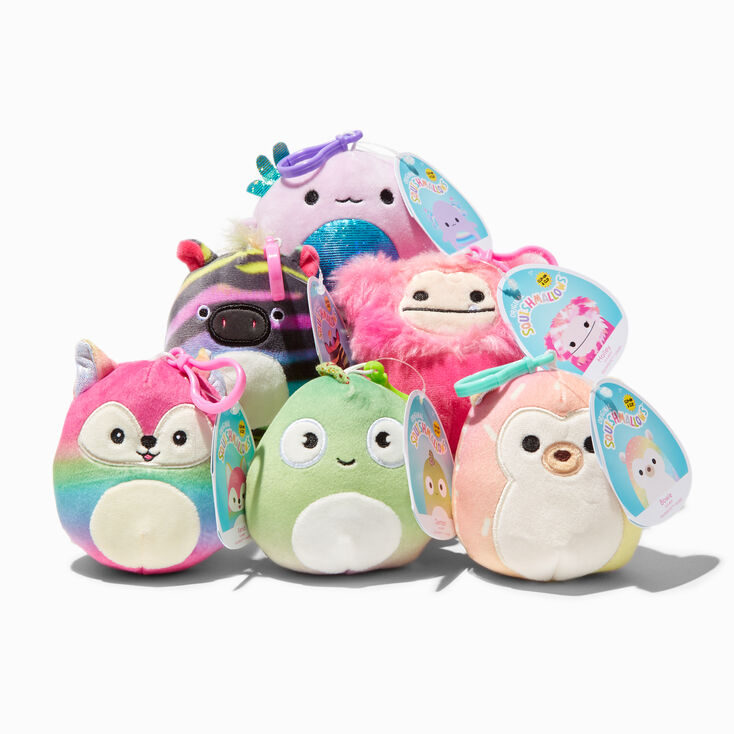 Squishmallows&trade; 3.5&quot; Colorful Plush Bag Clip - Styles Vary,