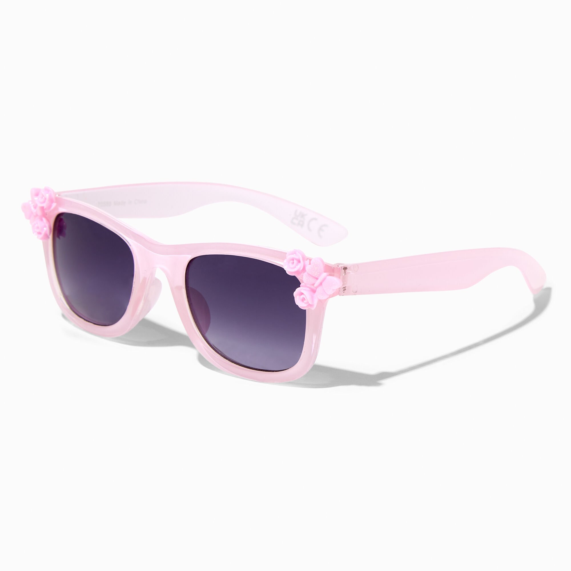 View Claires Club Floral Butterfly Retro Sunglasses Pink information