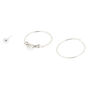 Anneaux couleur argent&eacute; et clou piercing cartilage - Lot de 3,