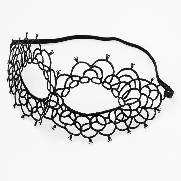 Claire's Masque ajouré en dentelle - Noir