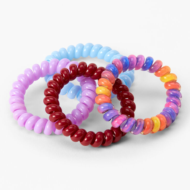 Candy Multicolored Coil Bracelets - 4 Pack,