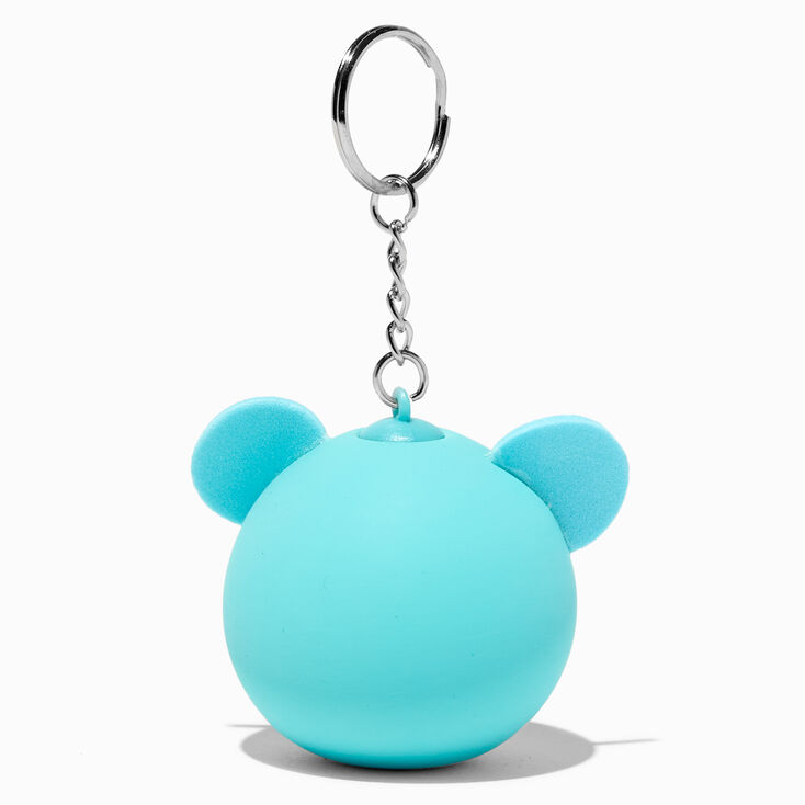 Porte-cl&eacute;s boule anti-stress koala bleu,