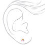 Happy Rainbows &amp; Flowers Stud Earrings - 9 Pack,