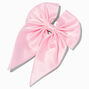 Pink Satin Bow Barrette Hair Clip,
