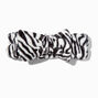 Bandeau de d&eacute;maquillage &agrave; n&oelig;ud en fausse fourrure z&egrave;bre,