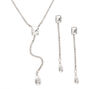Silver Rhinestone Y-Neck Jewellery Set - 2 Pack,