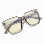 Solar Blue Light Reducing Square Clear Lens Frames - Translucent Gray,
