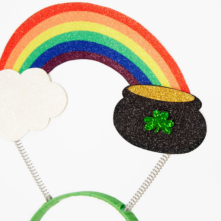 Rainbow Pot of Gold Deely Bopper Headband,