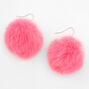 1.5&#39;&#39; Pink Pom Pom Drop Earrings,
