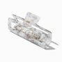 Gray Tortoiseshell Large Rectangular Hair Claw,
