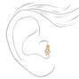Clous d&#39;oreille serpent avec strass couleur dor&eacute;e,
