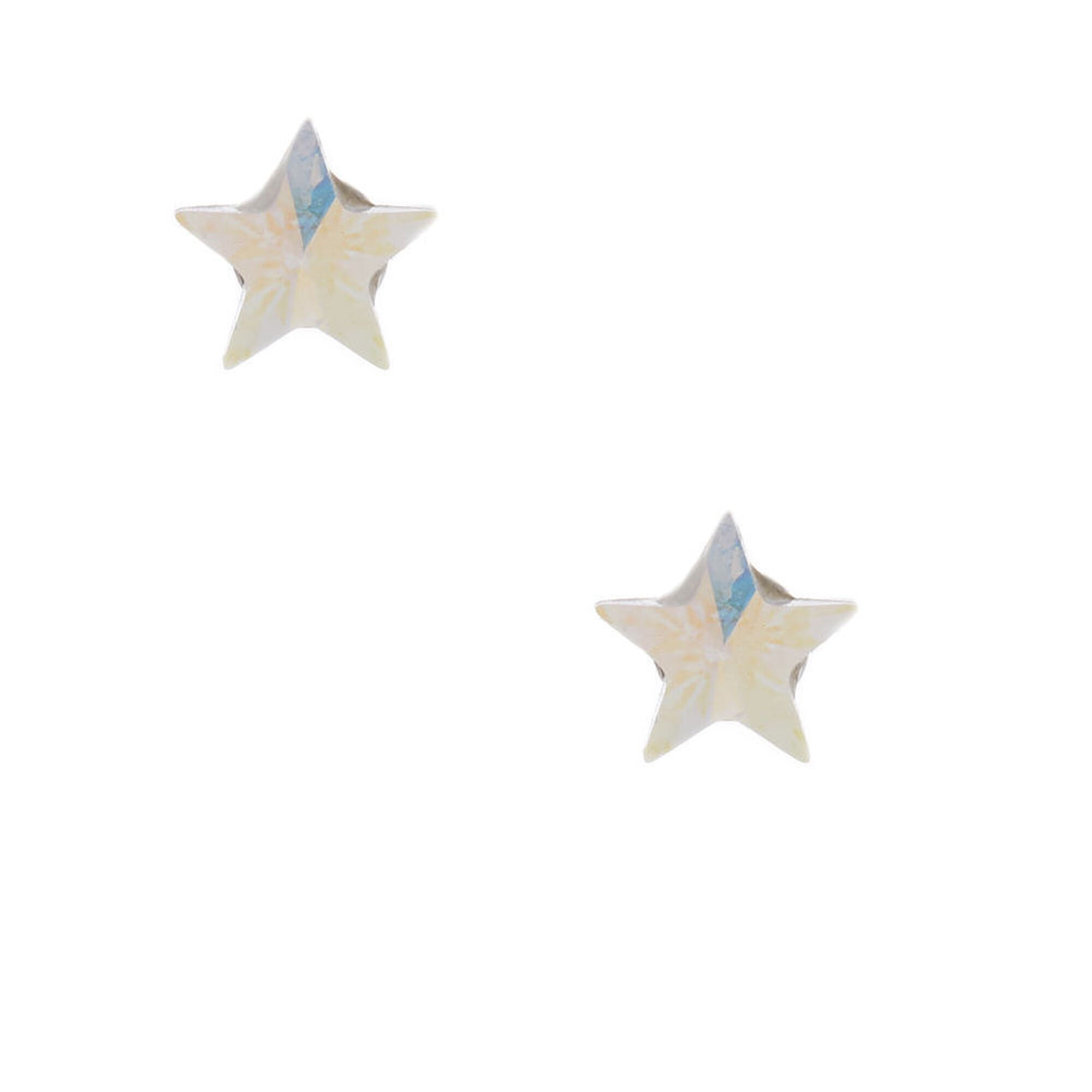 View Claires 5MM Swarovski Elements Star Earrings Silver information
