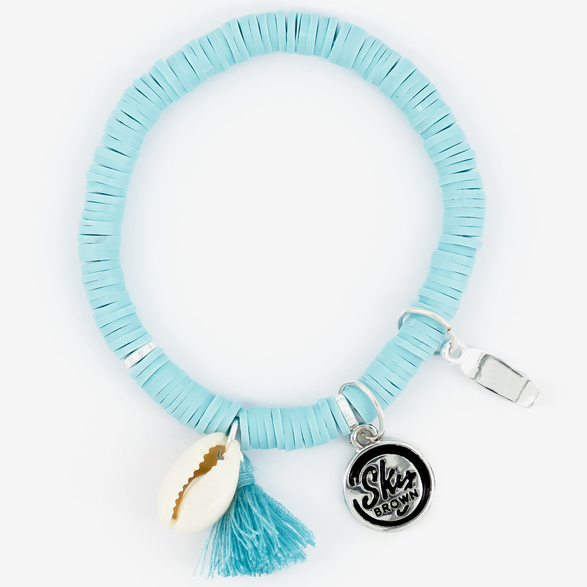 Chouchou et bracelet XL à carreaux Sky Brown™ - Bleu, lot de 2,