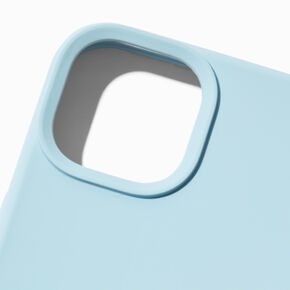 Coque de portable en silicone bleu ciel unie - Compatible avec iPhone&reg;&nbsp;13/14/15 Pro,