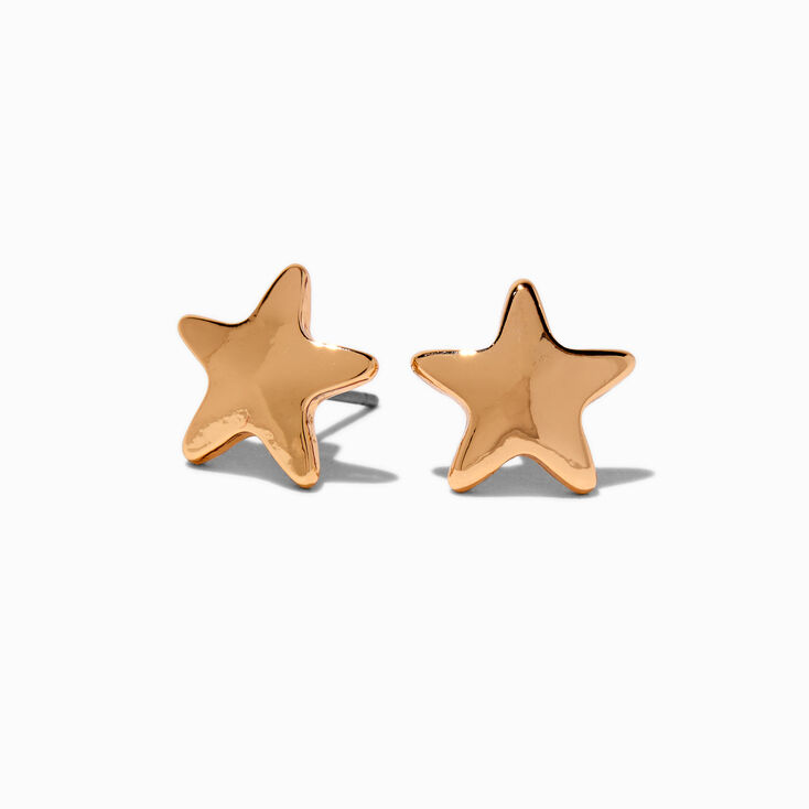 Gold-tone Star Stud Earrings,